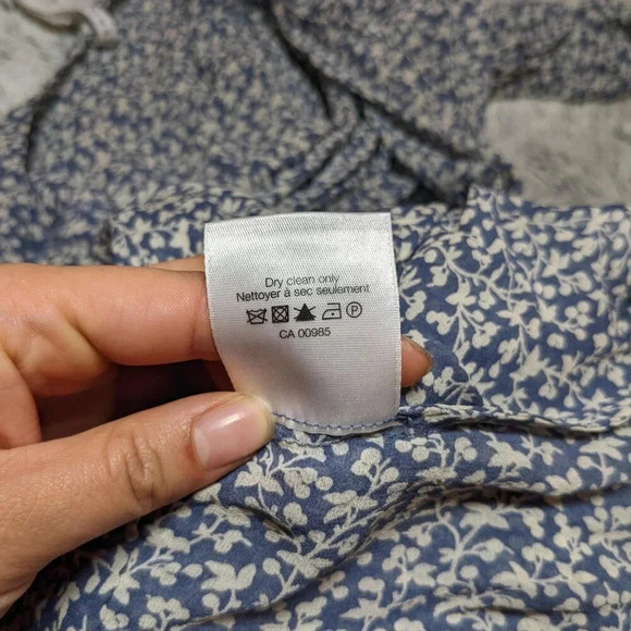 Veronica Beard Mini Dress 100% Silk Dakota Floral Blue Ruched  Size 2 - Picture 10 of 14